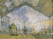 Claude Monet Saint Lazare train station Sweden oil painting artist